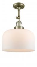 Innovations Lighting 201F-AB-G71-L - Bell - 1 Light - 12 inch - Antique Brass - Adjustable Semi-Flush Mount