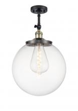 Innovations Lighting 201F-BAB-G202-14 - Beacon - 1 Light - 14 inch - Black Antique Brass - Adjustable Semi-Flush Mount