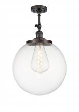 Innovations Lighting 201F-OB-G202-14 - Beacon - 1 Light - 14 inch - Oil Rubbed Bronze - Adjustable Semi-Flush Mount