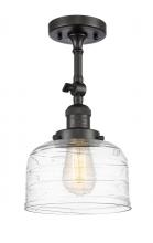 Innovations Lighting 201F-OB-G713 - Bell - 1 Light - 8 inch - Oil Rubbed Bronze - Adjustable Semi-Flush Mount