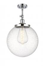 Innovations Lighting 201F-PC-G204-14 - Beacon - 1 Light - 14 inch - Polished Chrome - Adjustable Semi-Flush Mount