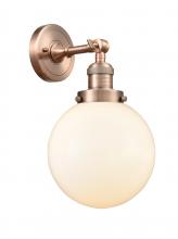Innovations Lighting 203-AC-G201-8 - Beacon - 1 Light - 8 inch - Antique Copper - Adjustable Sconce