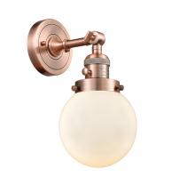 Innovations Lighting 203SW-AC-G201-6 - Beacon - 1 Light - 6 inch - Antique Copper - Adjustable Sconce