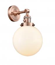 Innovations Lighting 203SW-AC-G201-8 - Beacon - 1 Light - 8 inch - Antique Copper - Adjustable Sconce