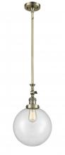 Innovations Lighting 206-AB-G202-10 - Beacon - 1 Light - 10 inch - Antique Brass - Stem Hung - Adjustable Mini Pendant
