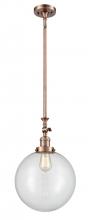 Innovations Lighting 206-AC-G202-12 - Beacon - 1 Light - 12 inch - Antique Copper - Stem Hung - Adjustable Mini Pendant