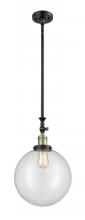 Innovations Lighting 206-BAB-G202-12 - Beacon - 1 Light - 12 inch - Black Antique Brass - Stem Hung - Adjustable Mini Pendant
