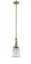 Innovations Lighting 206-BB-G182 - Canton - 1 Light - 6 inch - Brushed Brass - Stem Hung - Adjustable Mini Pendant