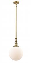 Innovations Lighting 206-BB-G201-10 - Beacon - 1 Light - 10 inch - Brushed Brass - Stem Hung - Adjustable Mini Pendant