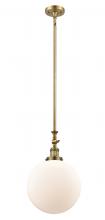 Innovations Lighting 206-BB-G201-12 - Beacon - 1 Light - 12 inch - Brushed Brass - Stem Hung - Adjustable Mini Pendant