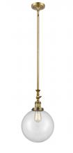 Innovations Lighting 206-BB-G202-10 - Beacon - 1 Light - 10 inch - Brushed Brass - Stem Hung - Adjustable Mini Pendant