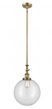 Innovations Lighting 206-BB-G202-12 - Beacon - 1 Light - 12 inch - Brushed Brass - Stem Hung - Adjustable Mini Pendant