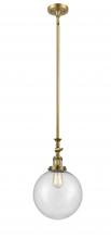 Innovations Lighting 206-BB-G204-10 - Beacon - 1 Light - 10 inch - Brushed Brass - Stem Hung - Adjustable Mini Pendant