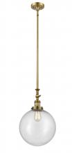 Innovations Lighting 206-BB-G204-12 - Beacon - 1 Light - 12 inch - Brushed Brass - Stem Hung - Adjustable Mini Pendant