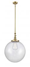 Innovations Lighting 206-BB-G204-18 - Beacon - 1 Light - 18 inch - Brushed Brass - Stem Hung - Adjustable Mini Pendant