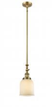 Innovations Lighting 206-BB-G51 - Bell - 1 Light - 5 inch - Brushed Brass - Stem Hung - Adjustable Mini Pendant