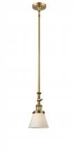Innovations Lighting 206-BB-G61 - Cone - 1 Light - 6 inch - Brushed Brass - Stem Hung - Adjustable Mini Pendant