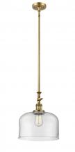 Innovations Lighting 206-BB-G72-L - Bell - 1 Light - 12 inch - Brushed Brass - Stem Hung - Adjustable Mini Pendant