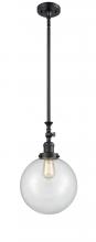 Innovations Lighting 206-BK-G202-10 - Beacon - 1 Light - 10 inch - Matte Black - Stem Hung - Adjustable Mini Pendant