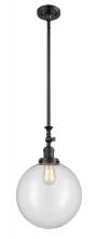 Innovations Lighting 206-BK-G202-12 - Beacon - 1 Light - 12 inch - Matte Black - Stem Hung - Adjustable Mini Pendant