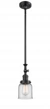 Innovations Lighting 206-BK-G52 - Bell - 1 Light - 5 inch - Matte Black - Stem Hung - Adjustable Mini Pendant
