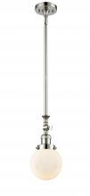 Innovations Lighting 206-PN-G201-6 - Beacon - 1 Light - 6 inch - Polished Nickel - Stem Hung - Adjustable Mini Pendant