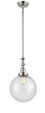 Innovations Lighting 206-PN-G204-10 - Beacon - 1 Light - 10 inch - Polished Nickel - Stem Hung - Adjustable Mini Pendant
