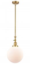 Innovations Lighting 206-SG-G201-10 - Beacon - 1 Light - 10 inch - Satin Gold - Stem Hung - Adjustable Mini Pendant