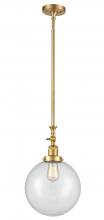Innovations Lighting 206-SG-G202-10 - Beacon - 1 Light - 10 inch - Satin Gold - Stem Hung - Adjustable Mini Pendant