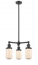 Innovations Lighting 207-OB-G311 - Dover - 3 Light - 17 inch - Oil Rubbed Bronze - Stem Hung - Chandelier