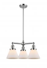 Innovations Lighting 207-PC-G41 - Cone - 3 Light - 22 inch - Polished Chrome - Stem Hung - Chandelier