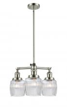 Innovations Lighting 207-PN-G302 - Colton - 3 Light - 18 inch - Polished Nickel - Stem Hung - Chandelier