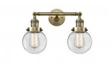 Innovations Lighting 208-AB-G202-6 - Beacon - 2 Light - 17 inch - Antique Brass - Adjustable Bath Vanity Light