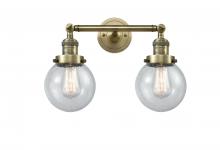 Innovations Lighting 208-AB-G204-6 - Beacon - 2 Light - 17 inch - Antique Brass - Adjustable Bath Vanity Light