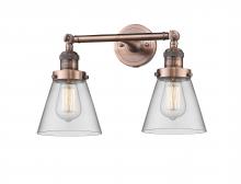 Innovations Lighting 208-AC-G62 - Cone - 2 Light - 16 inch - Antique Copper - Adjustable Bath Vanity Light