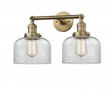 Innovations Lighting 208-BB-G72 - Bell - 2 Light - 19 inch - Brushed Brass - Adjustable Bath Vanity Light