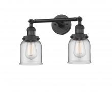 Innovations Lighting 208-BK-G52 - Bell - 2 Light - 16 inch - Matte Black - Adjustable Bath Vanity Light