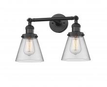 Innovations Lighting 208-BK-G62 - Cone - 2 Light - 16 inch - Matte Black - Adjustable Bath Vanity Light