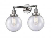 Innovations Lighting 208-PN-G204-8 - Beacon - 2 Light - 19 inch - Polished Nickel - Adjustable Bath Vanity Light