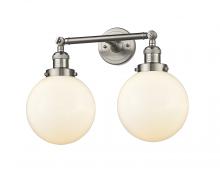 Innovations Lighting 208-SN-G201-8 - Beacon - 2 Light - 19 inch - Brushed Satin Nickel - Adjustable Bath Vanity Light