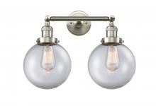 Innovations Lighting 208-SN-G202-8 - Beacon - 2 Light - 19 inch - Brushed Satin Nickel - Adjustable Bath Vanity Light