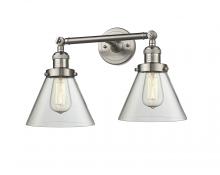 Innovations Lighting 208-SN-G42 - Cone - 2 Light - 18 inch - Brushed Satin Nickel - Adjustable Bath Vanity Light