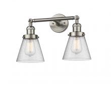 Innovations Lighting 208-SN-G64 - Cone - 2 Light - 16 inch - Brushed Satin Nickel - Adjustable Bath Vanity Light