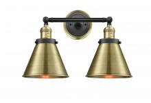 Innovations Lighting 208BP-BABAB-M13-AB - Appalachian - 2 Light - 18 inch - Black Antique Brass - Adjustable Bath Vanity Light