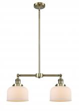 Innovations Lighting 209-AB-G71 - Bell - 2 Light - 21 inch - Antique Brass - Stem Hung - Adjustable Island Light