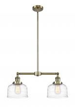 Innovations Lighting 209-AB-G713 - Bell - 2 Light - 21 inch - Antique Brass - Stem Hung - Adjustable Island Light