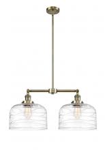 Innovations Lighting 209-AB-G713-L - Bell - 2 Light - 21 inch - Antique Brass - Stem Hung - Adjustable Island Light