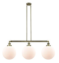 Innovations Lighting 213-AB-G201-12 - Beacon - 3 Light - 44 inch - Antique Brass - Stem Hung - Adjustable Island Light