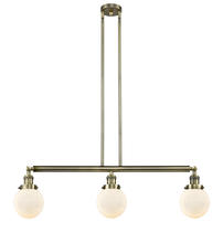 Innovations Lighting 213-AB-G201-6 - Beacon - 3 Light - 39 inch - Antique Brass - Stem Hung - Adjustable Island Light