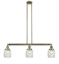 Innovations Lighting 213-AB-G302 - Colton - 3 Light - 38 inch - Antique Brass - Stem Hung - Adjustable Island Light
